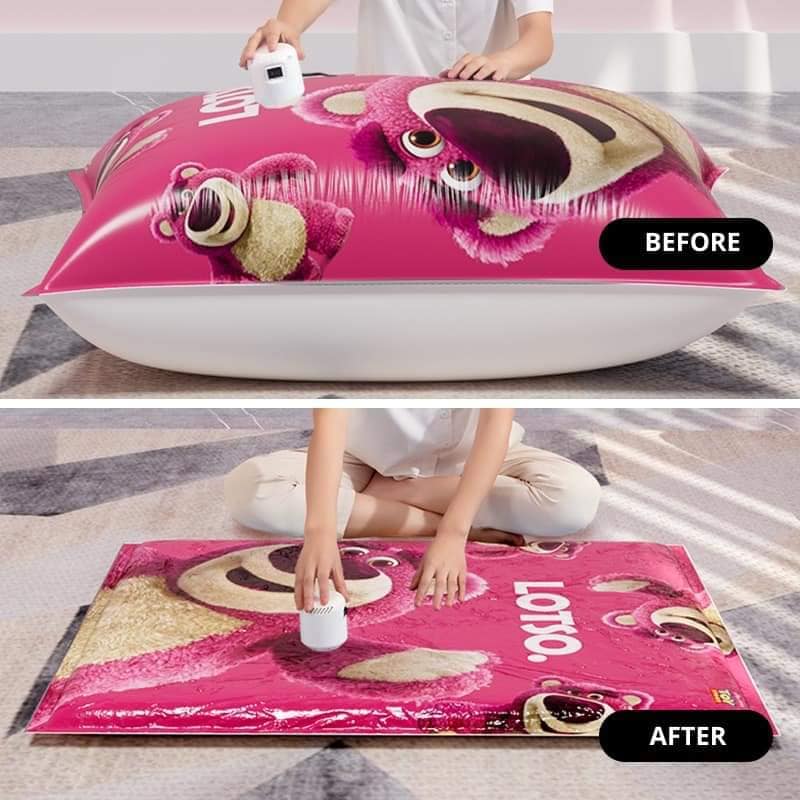 (TẶNG KÈM BƠM)GOODMAKET Bộ 5 túi /6  túi hút chân không đựng quần áo, chăn màn, mền gối  cho gia đình, du lịch-Túi đựng đồ du lịch, túi bảo quản đồ dùng hút chân không tiết kiệm không gian, thu gọn thể tích quần áo, chăn màn