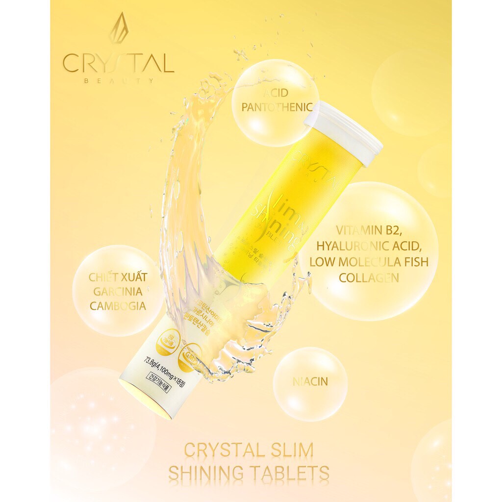 [Chính hãng] Viên Sủi giảm cân Crystal Slim Hàn Quốc