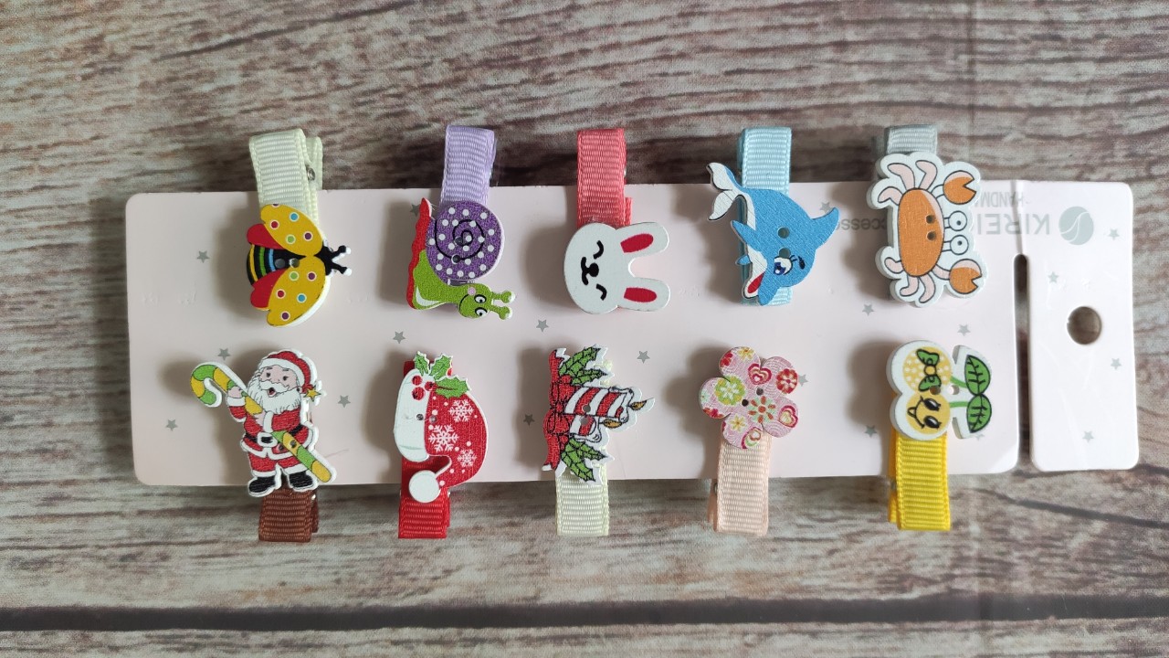 Combo kẹp handmade nhỏ cực xinh cho bé (kẹp 3cm)