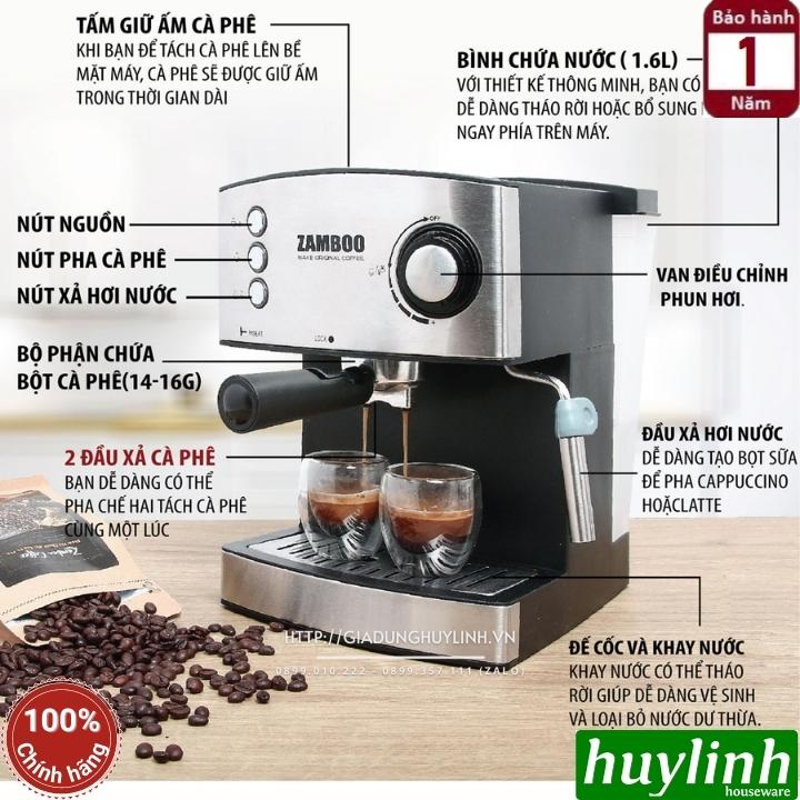 Máy pha cà phê Espresso Zamboo ZB-88CF - Tặng 500 gram cafe