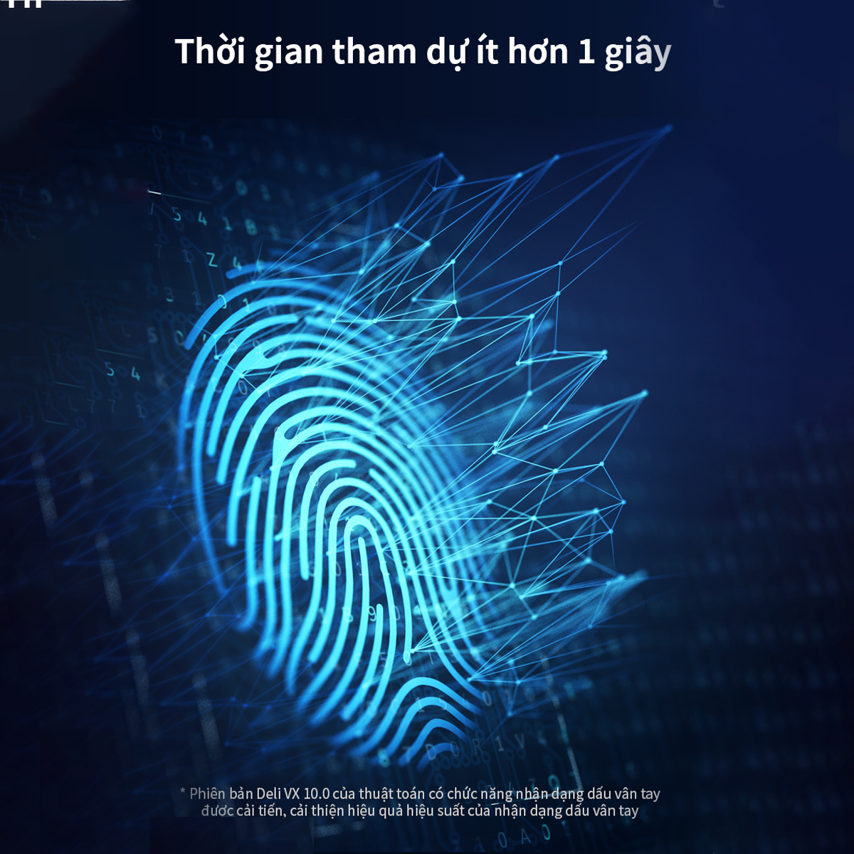Deli fingerprint scanner attendance machine-fingerprint and mirror attendance machine, software settings, new Vietnamese model, 2.4 inch screen, USB interface, it is authentic warranty