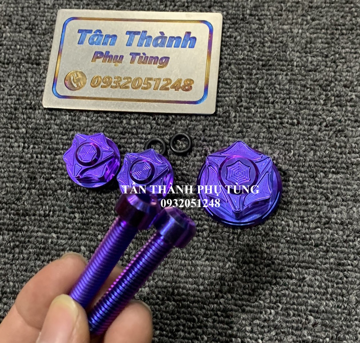 Bộ 5 con Chảng ba Satria-Raider Fi GR5 Xanh tím