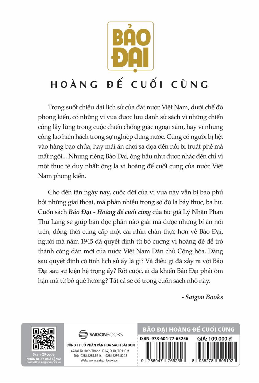 Sách Fahasa - Bảo Đại - Hoàng Đế Cuối Cùng (Tái Bản)