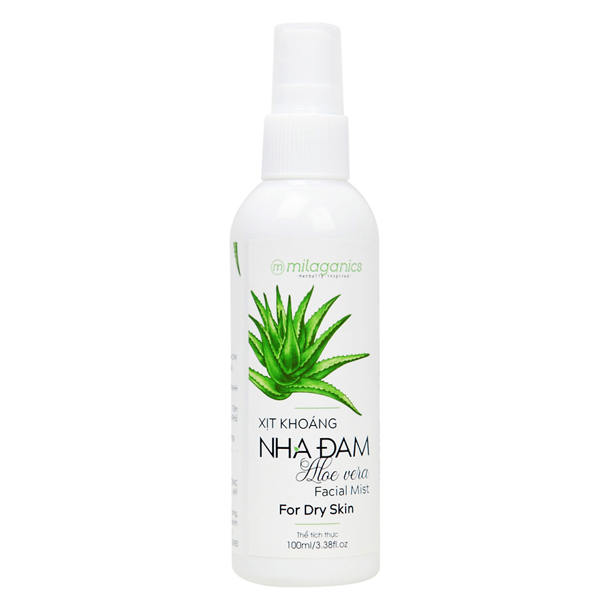 Xịt Khoáng Nha Đam Milganics 100ml