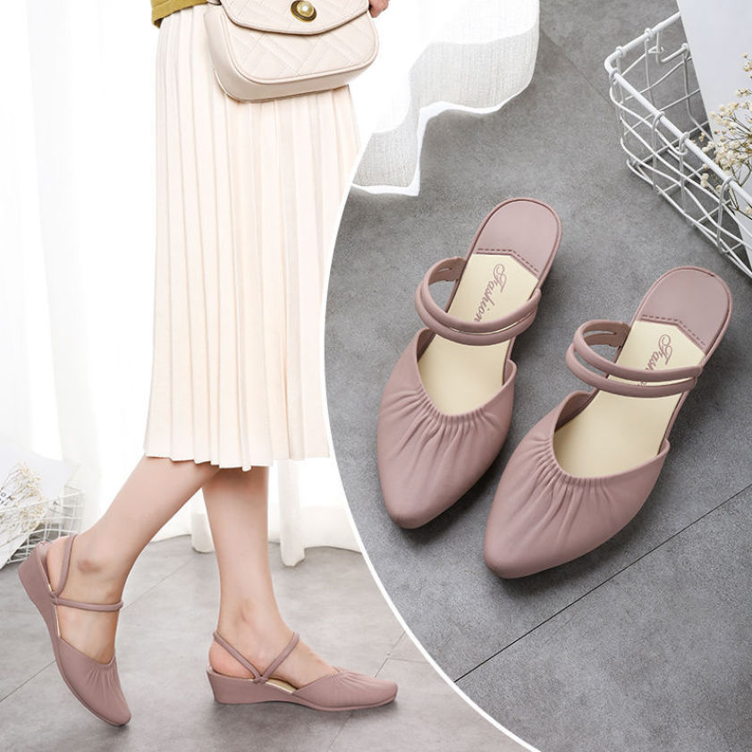 GIÀY NỮ KAN-3 kiểu dáng BÚP BÊ cao 3cm, GIAY BUP BE có thể đi mưa chống thấm, nhiều màu nhiều size giá rẻ