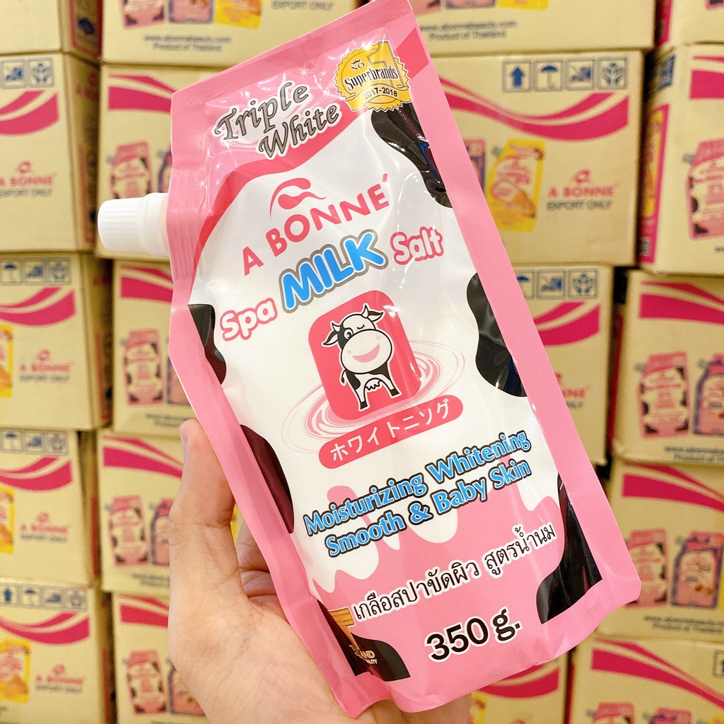 Muối tắm tây tế bào chết và dưỡng trắng da a bonne 350g thái lan
