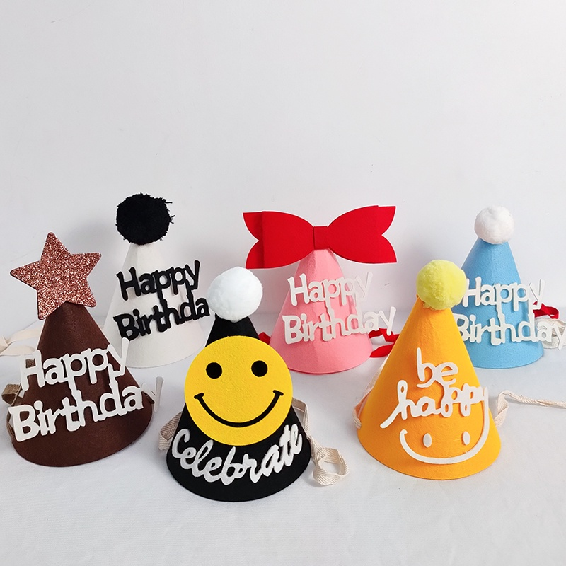 Hoàn Tiền 10%]Phụ Kiện Sinh Nhật - Mũ sinh nhật, nón happy birthday nhiều  kiểu dáng màu sắc cho bé 