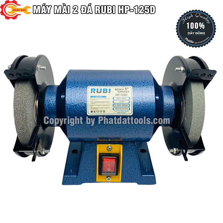 Máy Mài Hai Đá  RUBI HP-125D máy mài 2 đã mini