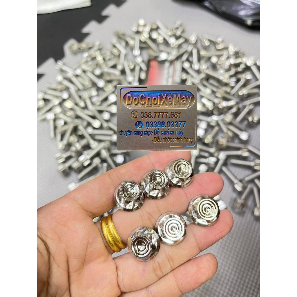 ( Mẫu Thái Xoáy Inox ) Ốc Salaya Salaza 8li20 8li25 8li30 8li40 8li50 8li60 ( Đầu T ) . DoChoiXeMay