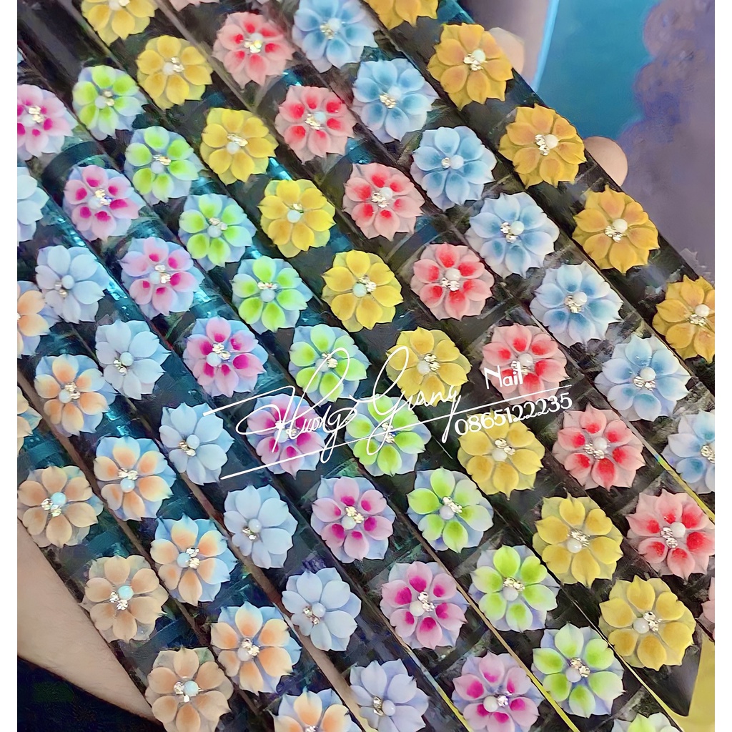 Hoa bột nail- hoa đính móng