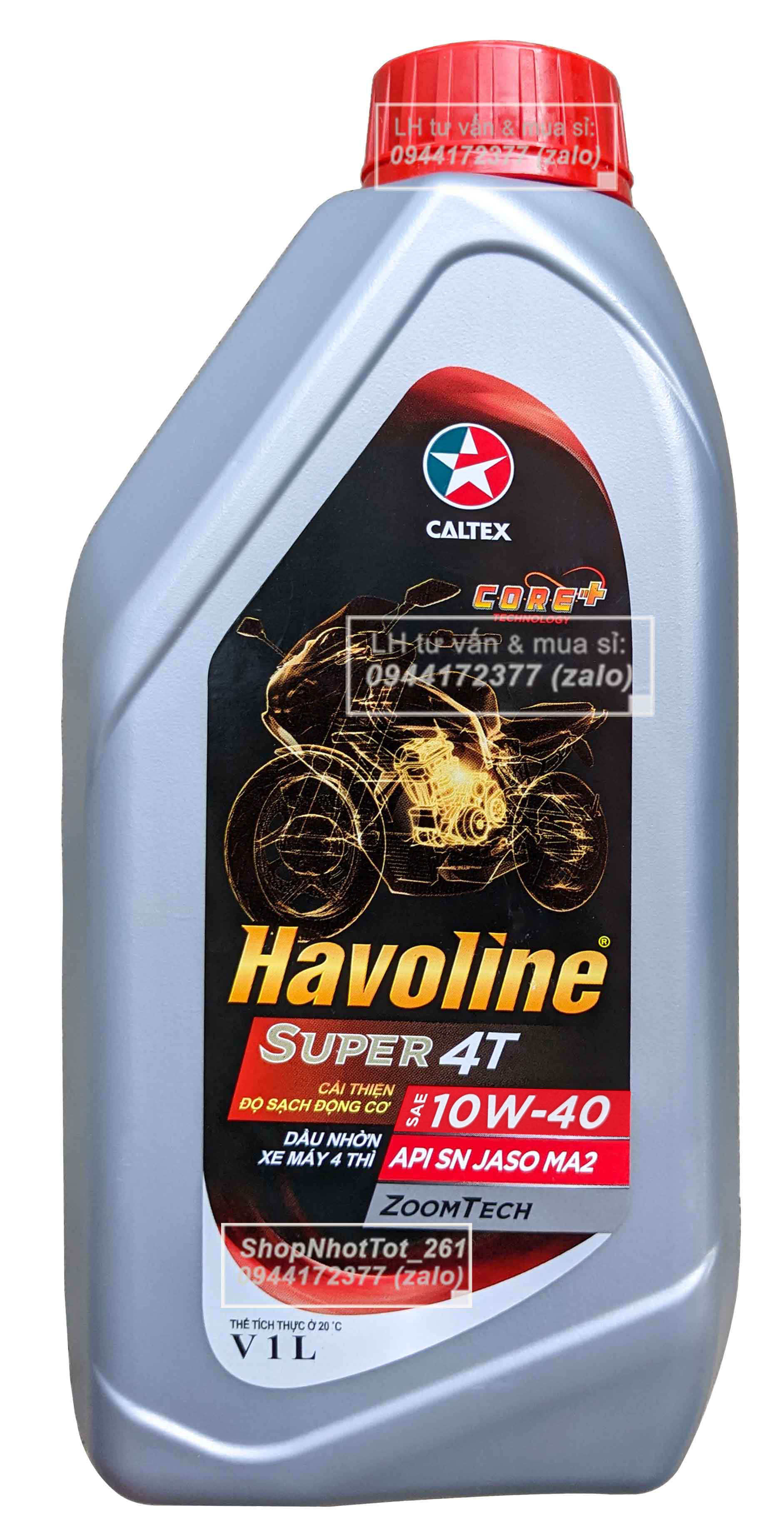 Dầu nhớt xe số caltex havoline super 10w40 1000ml