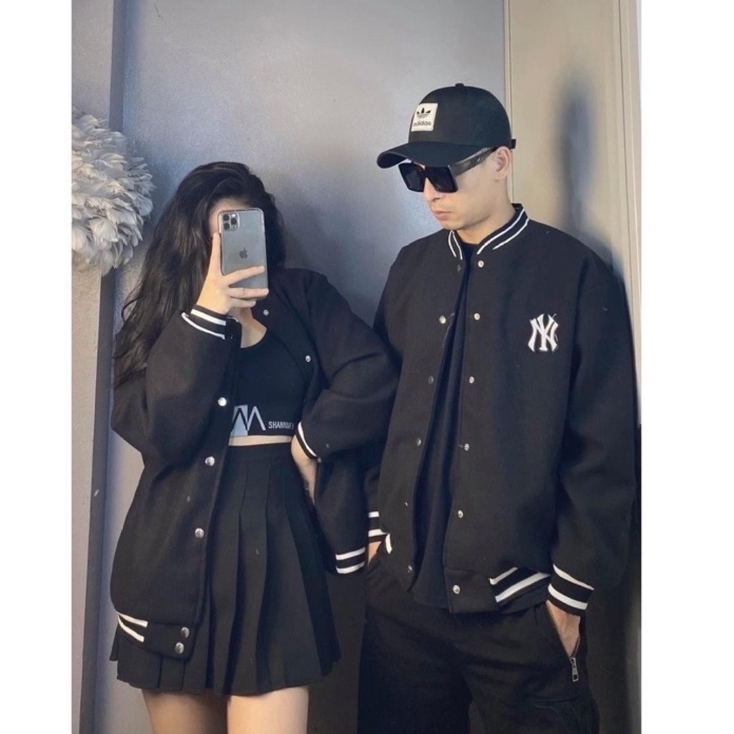 Áo khoác bomber logo N.Y HARIQUEEN