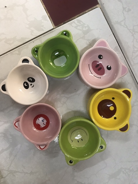 Chén ăn sứ hình thú cho Hamster