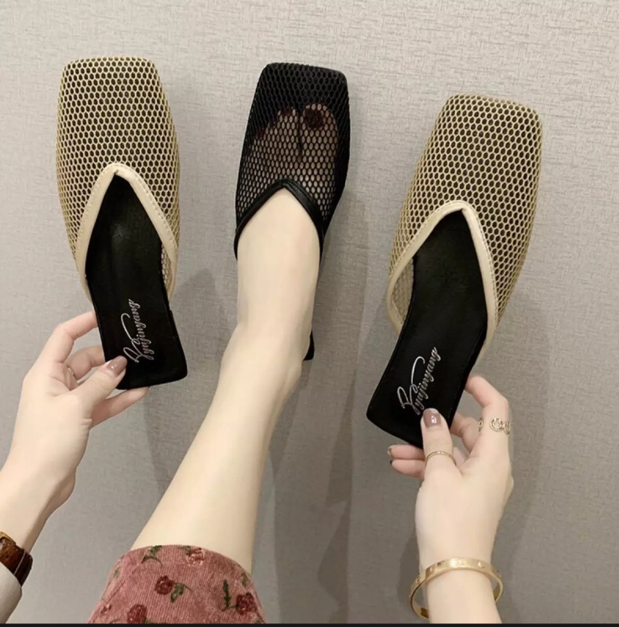 Dép sục nữ thiết kế lưới thoáng khí êm chân siêu hot