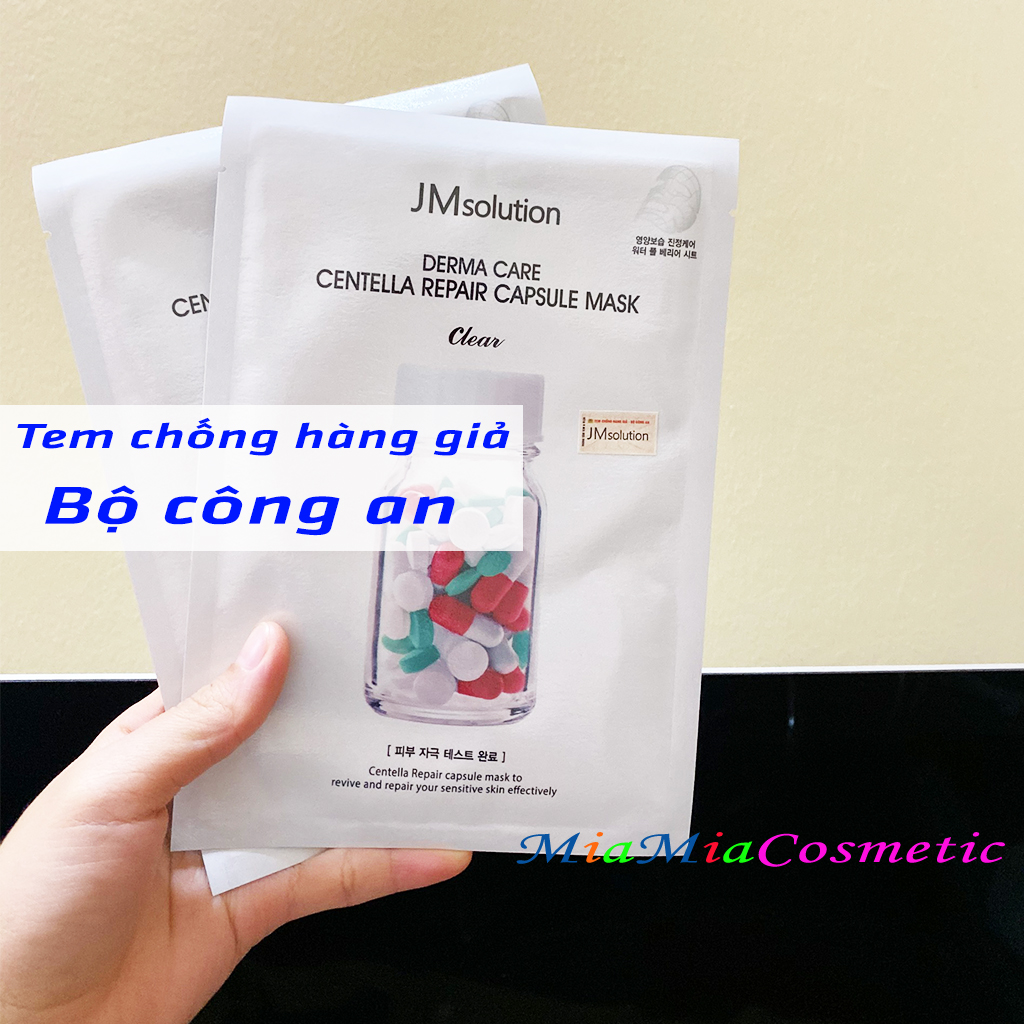 JMSOLUTION Mặt Nạ Centella [MIẾNG LẺ] Cấp Ẩm Da Khô Da Nhạy Cảm JM Solution Derma Care Centella Repair Capsule Mask