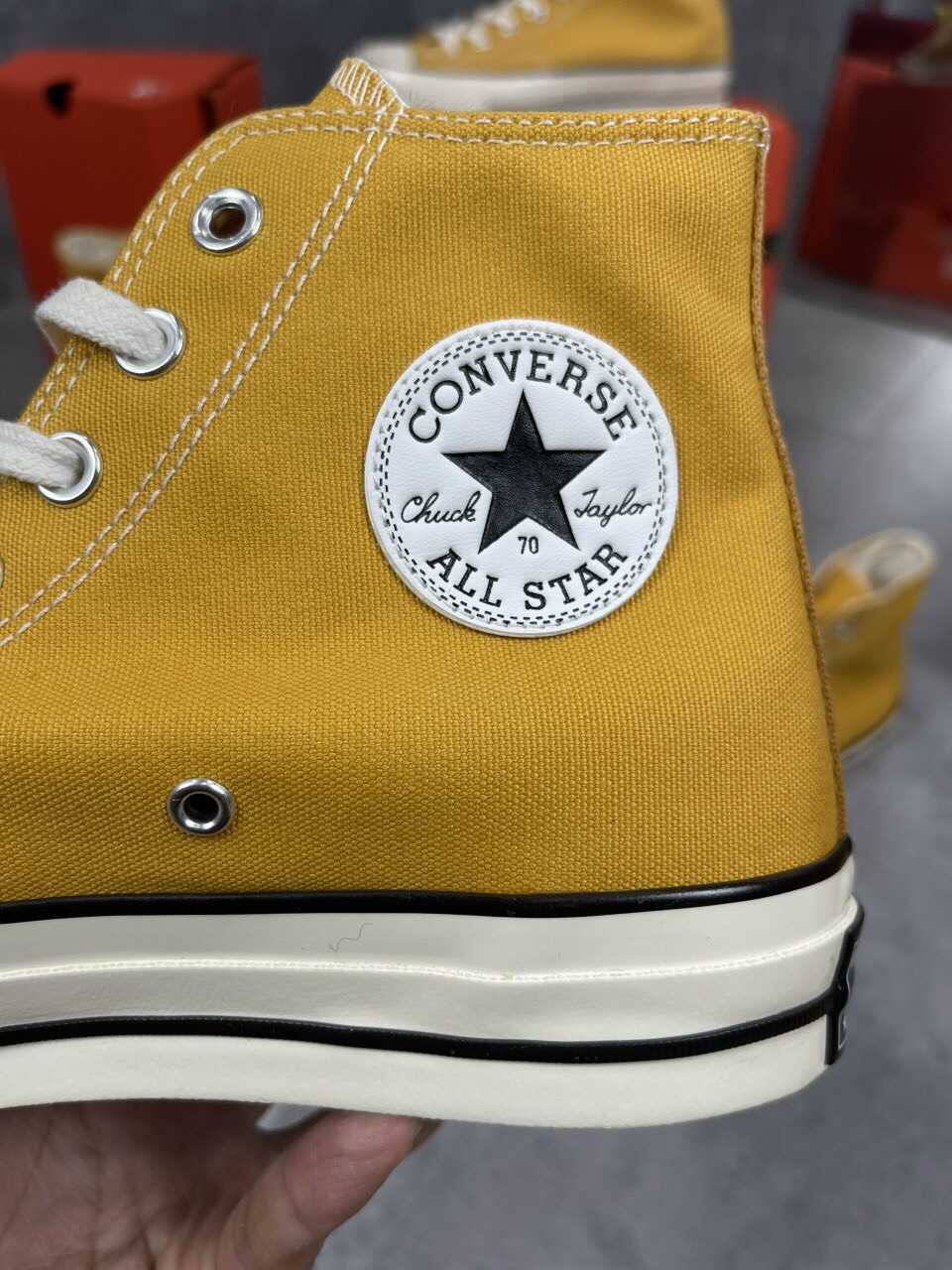 Giày Converse chuck 1970s cao cổ màu vàng( Tặng túi cv + bill + tất)