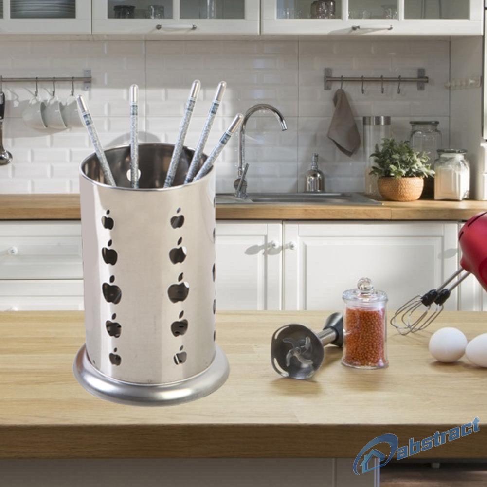 Ống đựng đũa muỗng quả táo Inox loại dày
