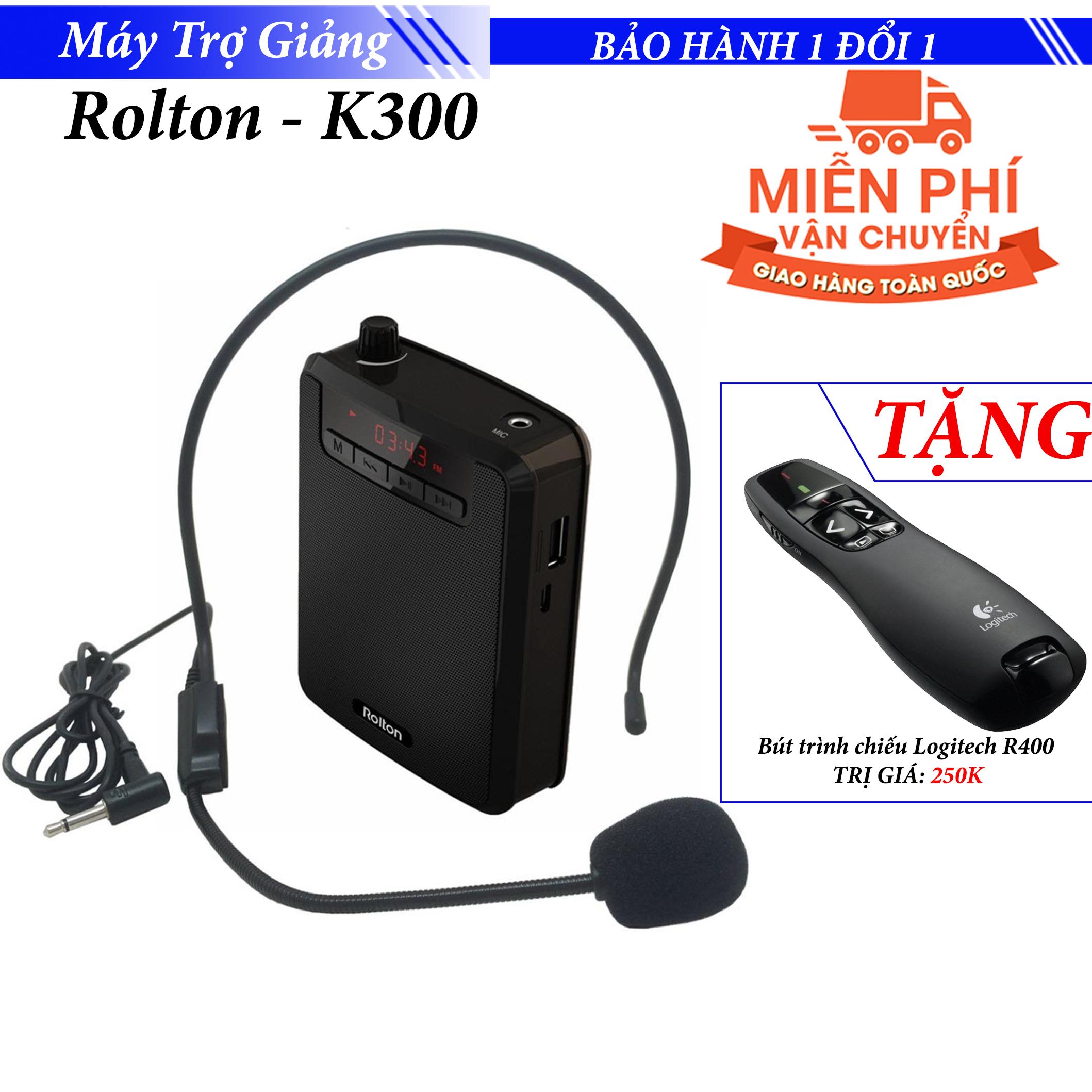 Máy trợ giảng đa năng 4 trong 1 ROLTON K300 + TẶNG bút trình chiếu cao cấp của Logitech R400