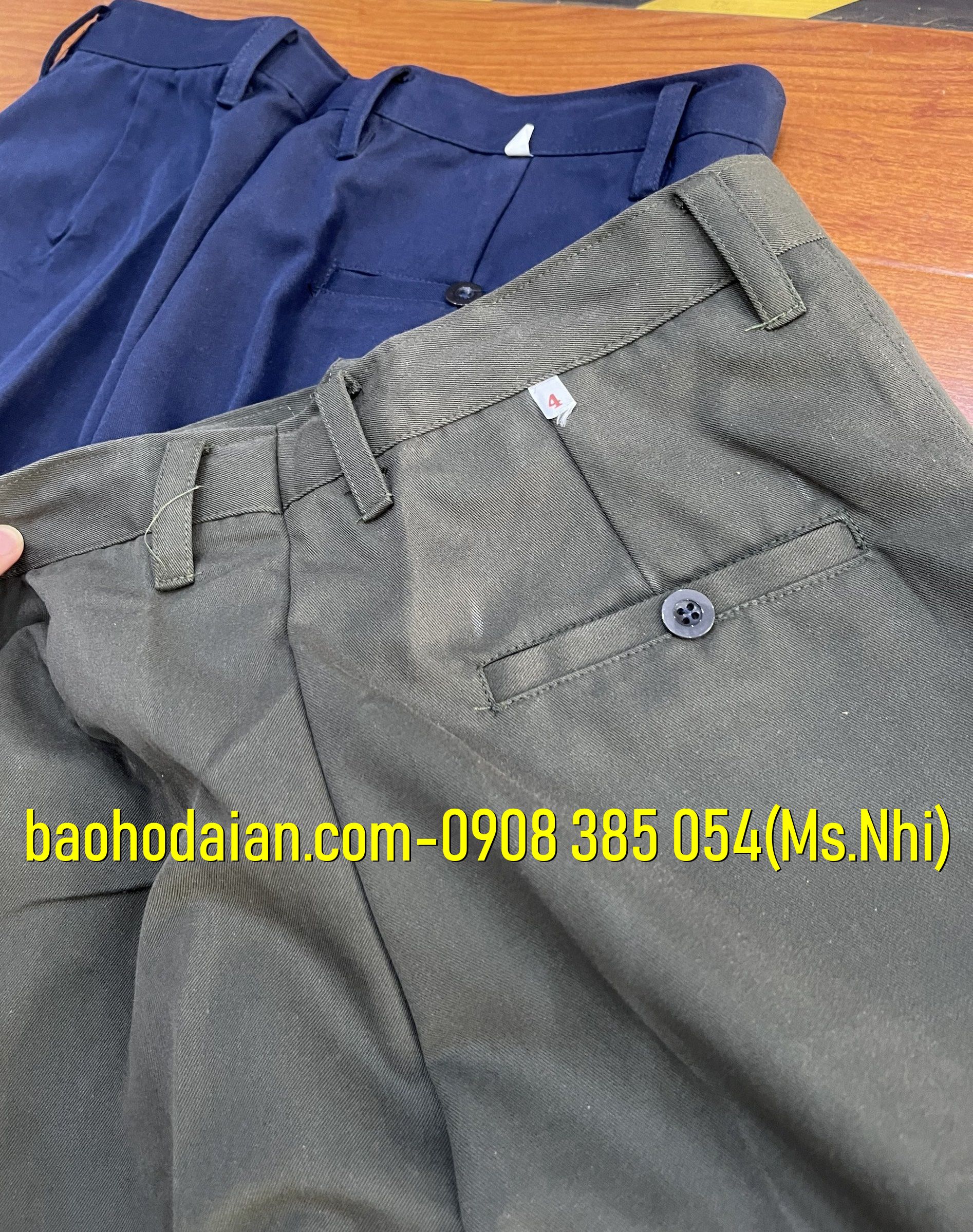 Quần bảo vệ vải kaki thành thành công