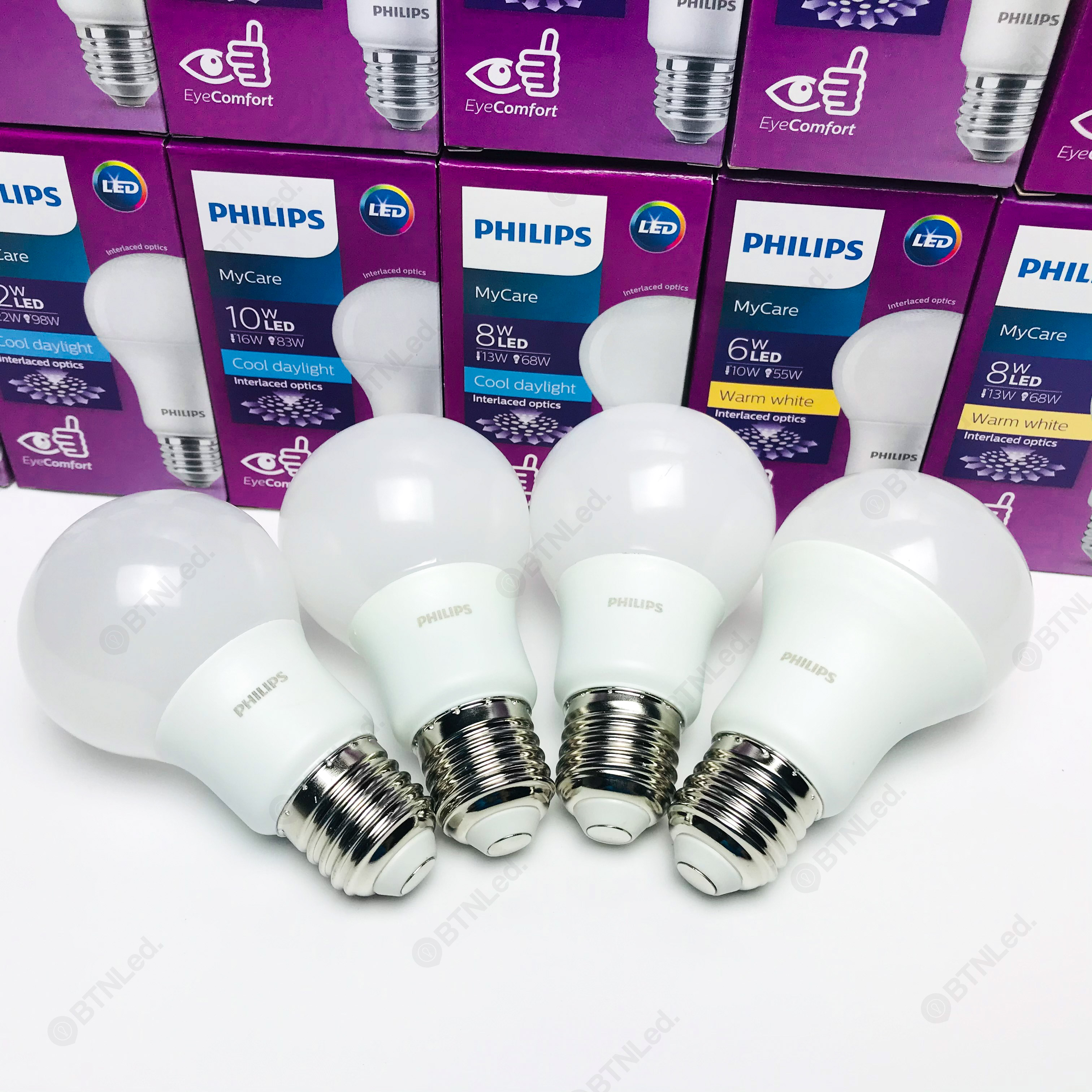 Đèn LED bulb Philips MYCARE E27 A60 (4W / 6W / 8W / 10W / 12W) - Bảo hành 24 tháng