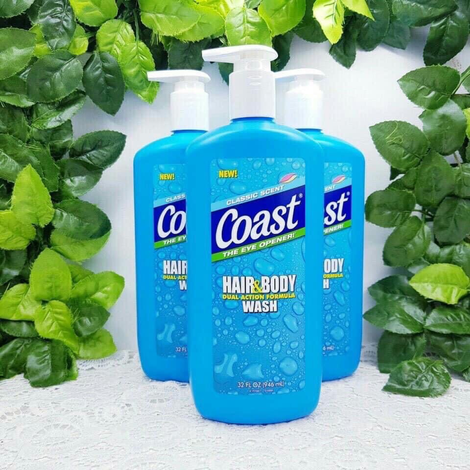 [HCM]Sữa tắm dầu gội 2in1 Coast Mỹ