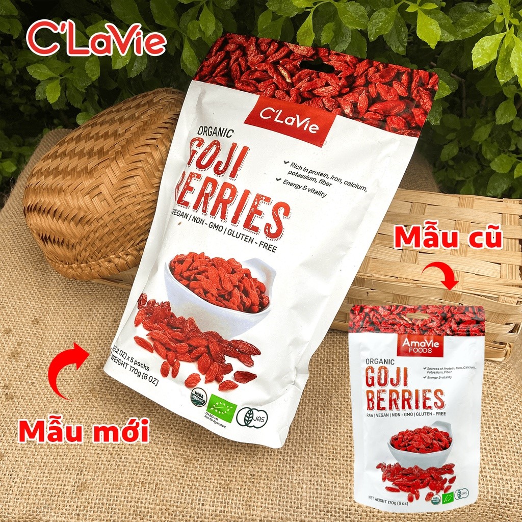 Combo Táo Đỏ + Kỷ Tử Hữu Cơ C'Lavie (Mẫu cũ: AmaVie Foods) - GiftLife