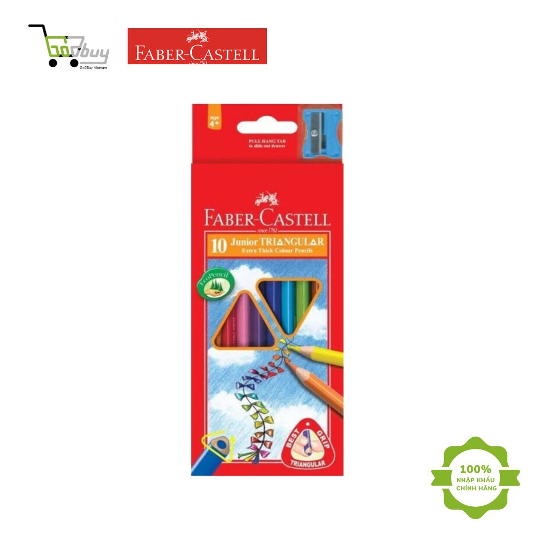 Bút chì màu Junior Triangular Faber-Castell tặng kèm đồ chuốt