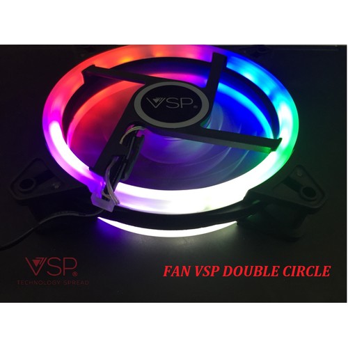 FAN CASE VSP 12CM LED DOUBLE CIRCLE