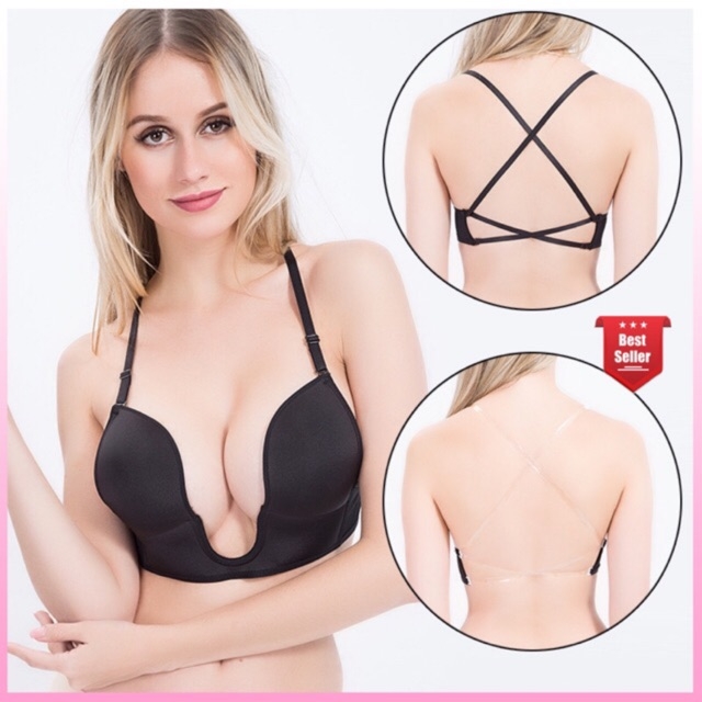 Áo Ngực Nữ hở ngực khoét sâu mặc hở lưng (Chuyên mặc đầm khoét sâu, đầm xẻ sexsy tặng dây)