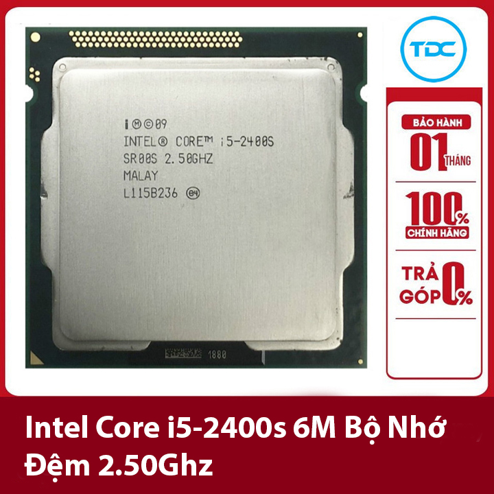 Bộ vi xử lý intel cpu core i5 2400s 3.30ghz ,65w 4 lõi 4 luồng, 6mb cache socket intel lga 1155