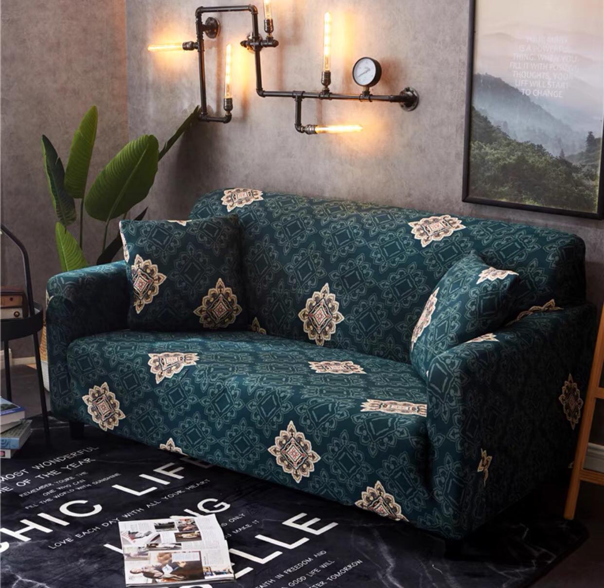 Ga bọc ghế sofa phủ 360 độ chống bụi bẩn