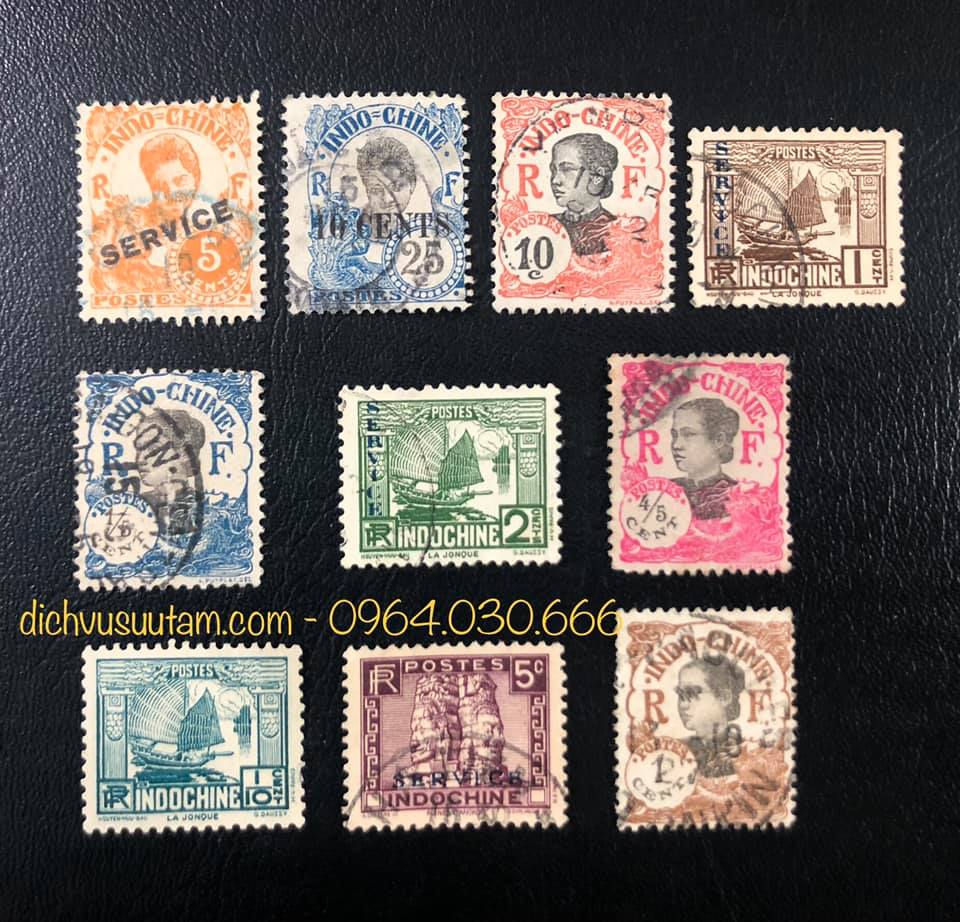 Combo 10 con tem Đông Dương hiếm khác nhau