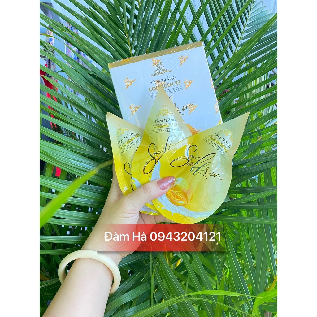 Tắm trắng collagen x3 mix saffron