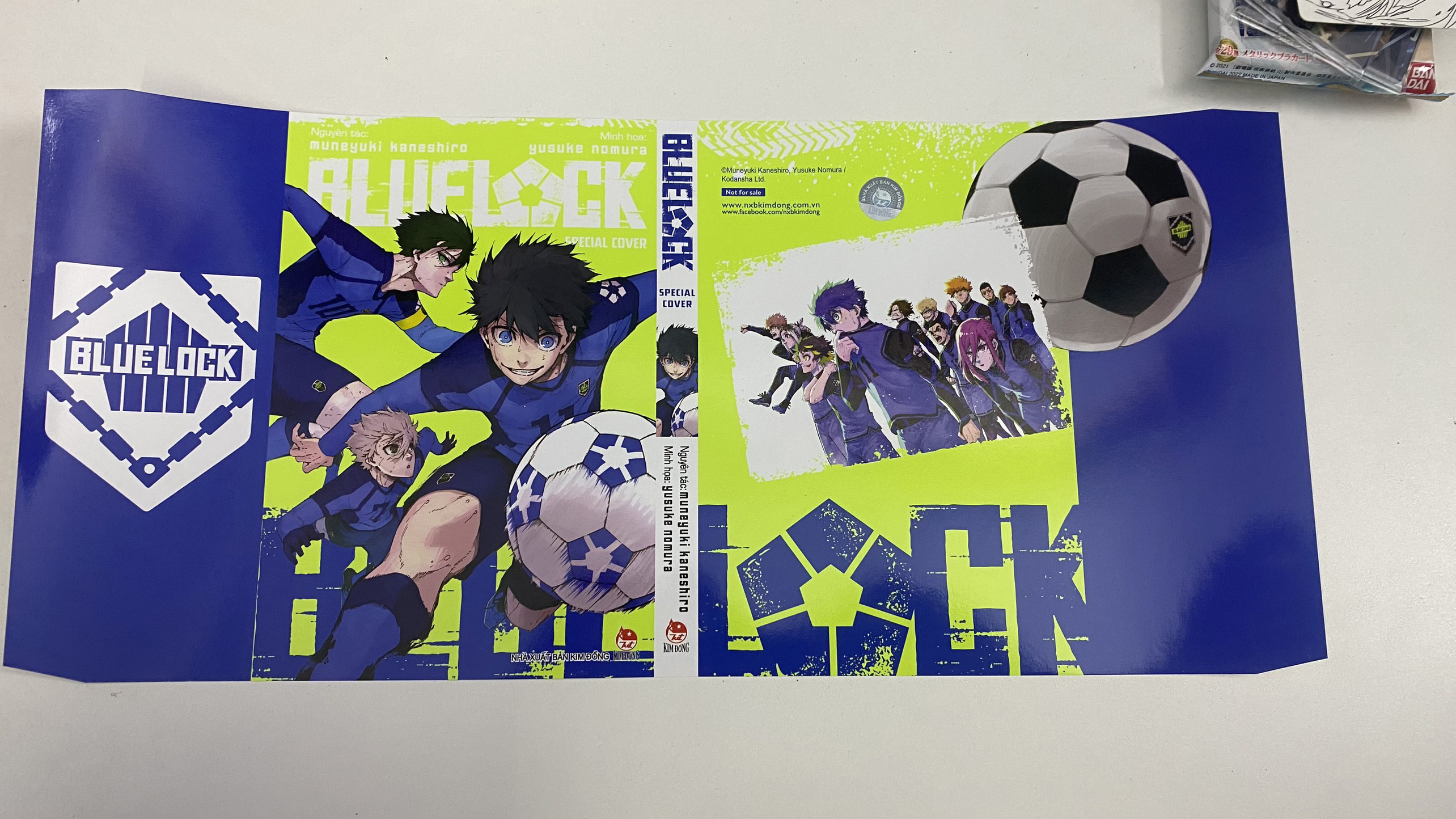 Full bộ quà Offline Blue Lock Việt Nam - Bìa limited, card tranh shikishi, bookmark, lót ly Blue Lock