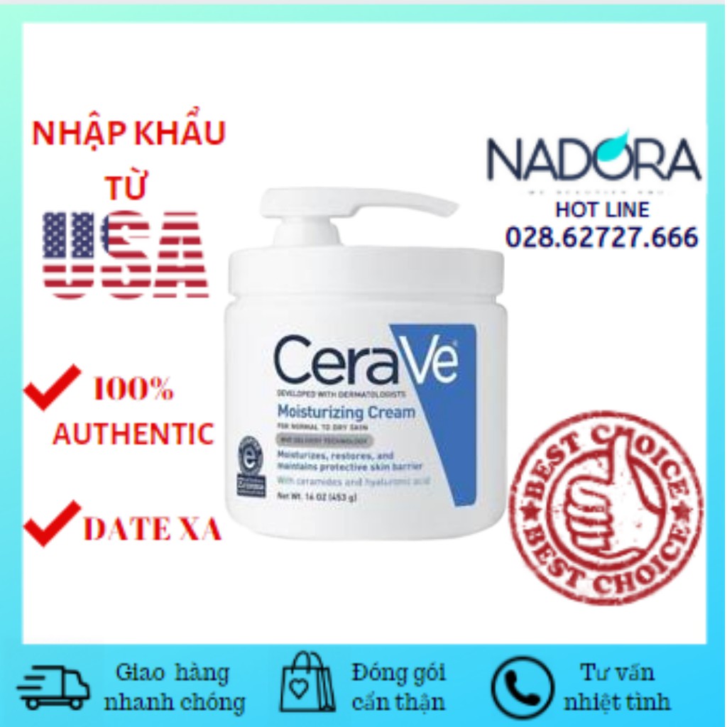 [CÓ VÒI] Kem Cấp Ẩm Cerave Moisturizing Cream (453ml)