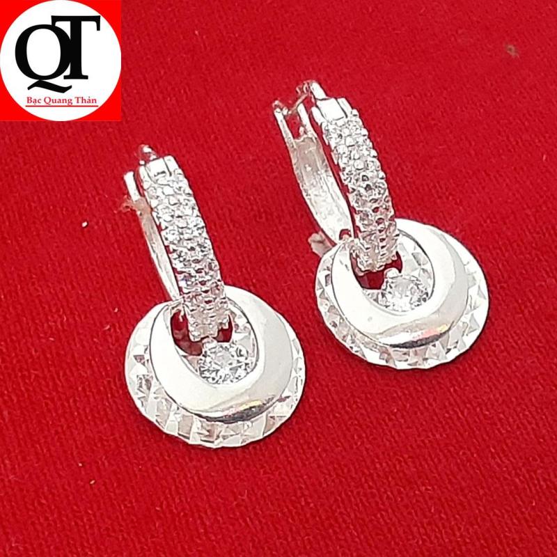 Bông tai nữ Bạc Quang Thản, khuyên tai nữ dáng dài 100% chất liệu bạc thật phay sáng bóng , khóa đeo chắc chắn , phong cách thời trang dễ kết hợp trang phục thích hợp đeo tại các buổi dạ tiệc – QTBT10