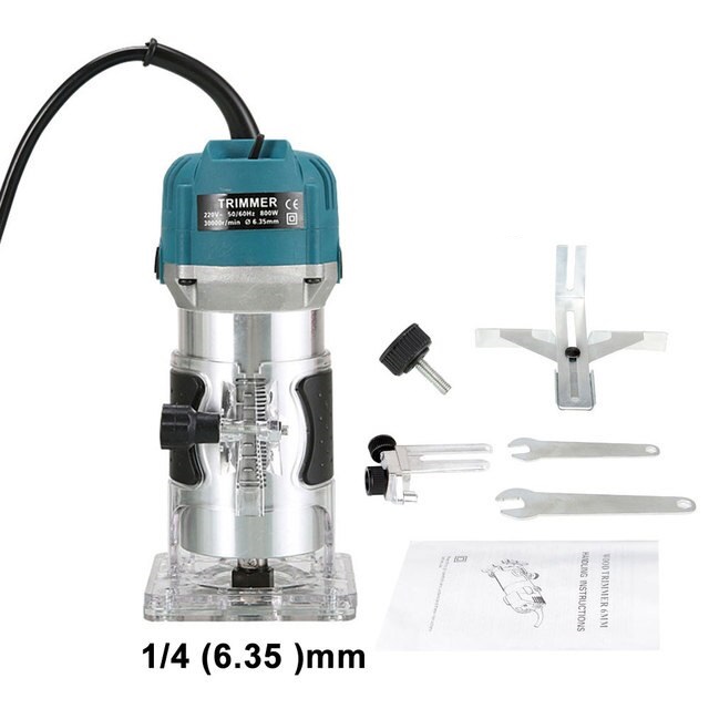 Máy phay gỗ Máy soi gỗ giá rẻ vỏ nhôm cao cấp dùng điện 220v 800w