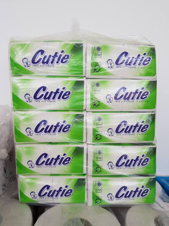 [HCM]Khăn giấy rút Cutie 450g