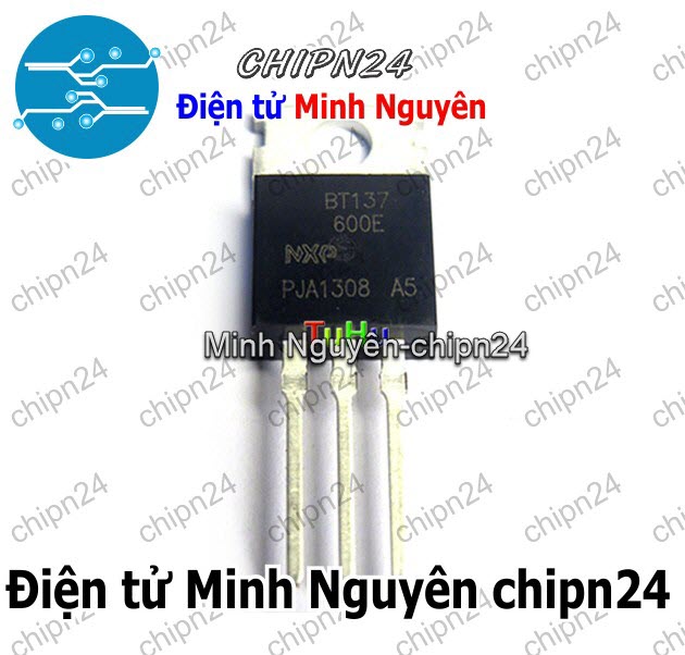 [2 con] (KT1) Triac BT137-600E TO-220 8A 600V (BT137-600 BT137) - HH000682