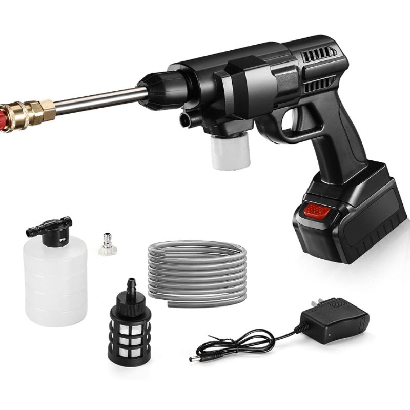 Máy rửa xe chạy pin 24v dùng cho gia đình và chuẩn gara,súng rửa ôtô xe máy cao cấp