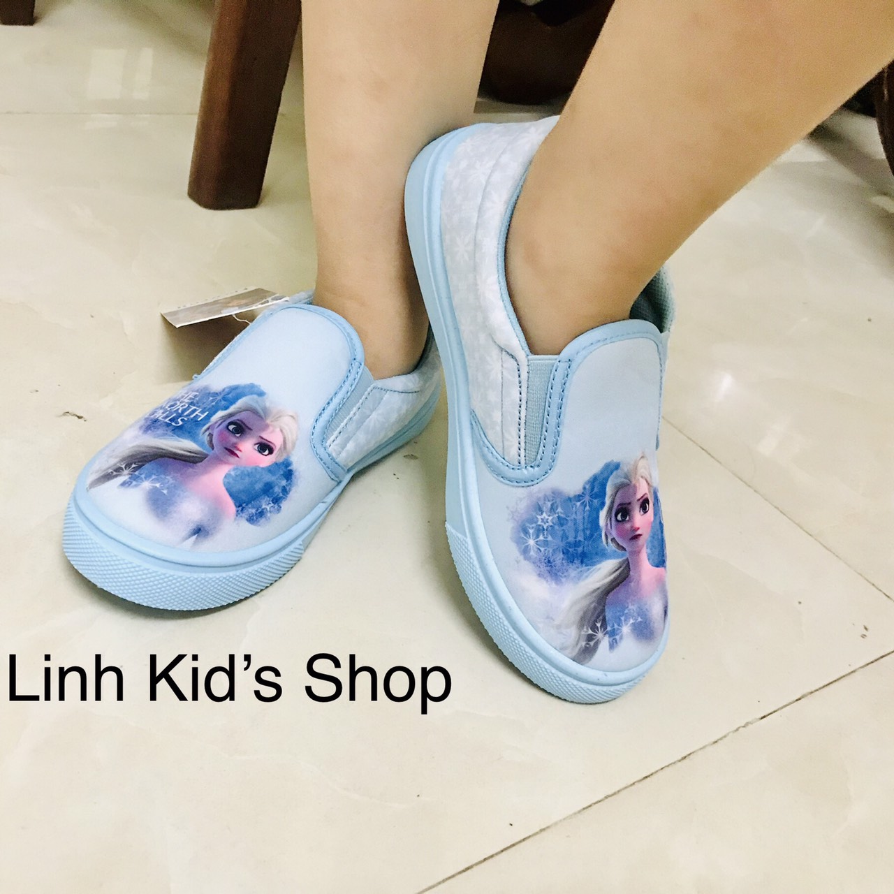 [ảnh thật] Giày lười elsa cho bé gái size 29-34