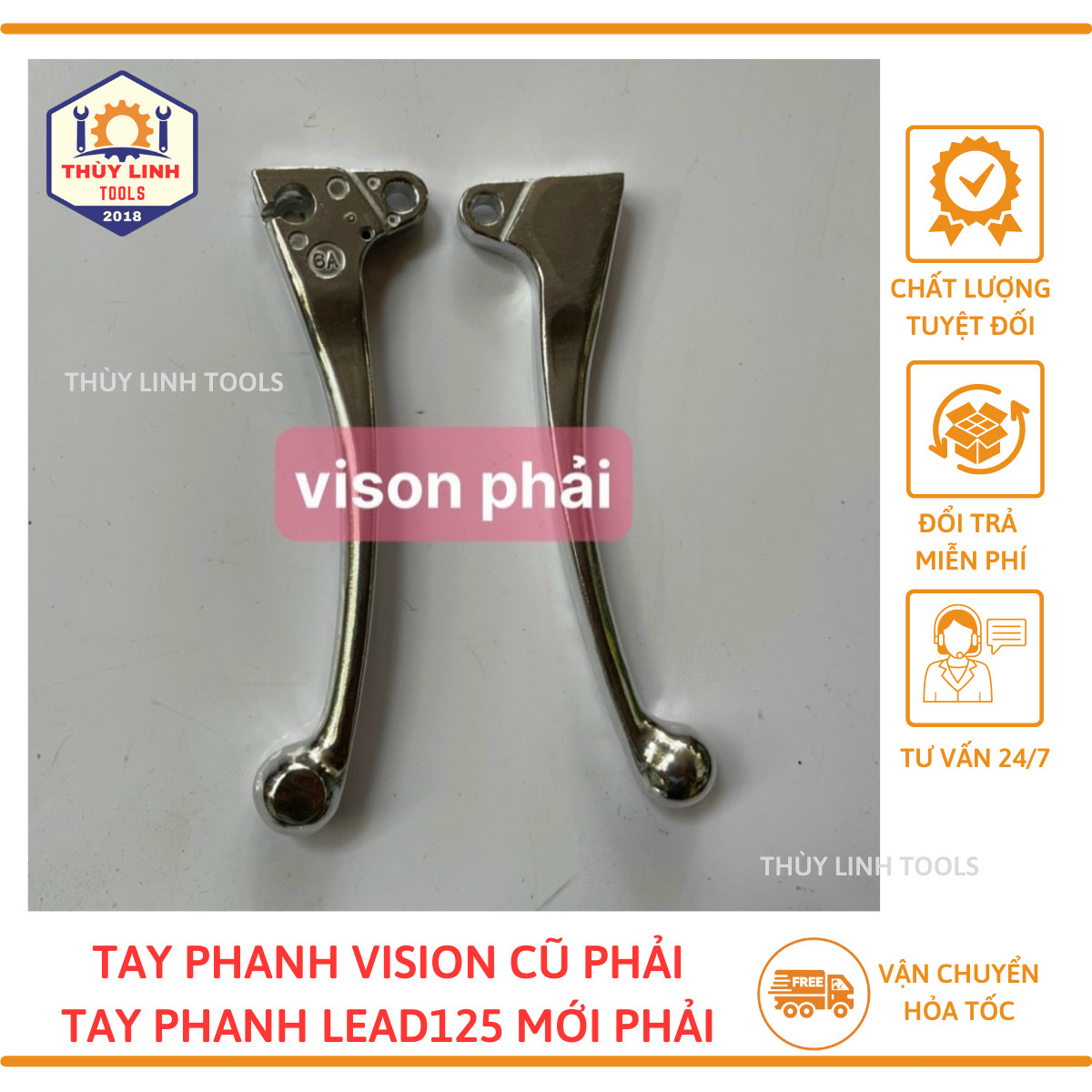 Tay thắng (tay phanh ) trái phải xe Vision cũ - THÙY LINH TOOLS