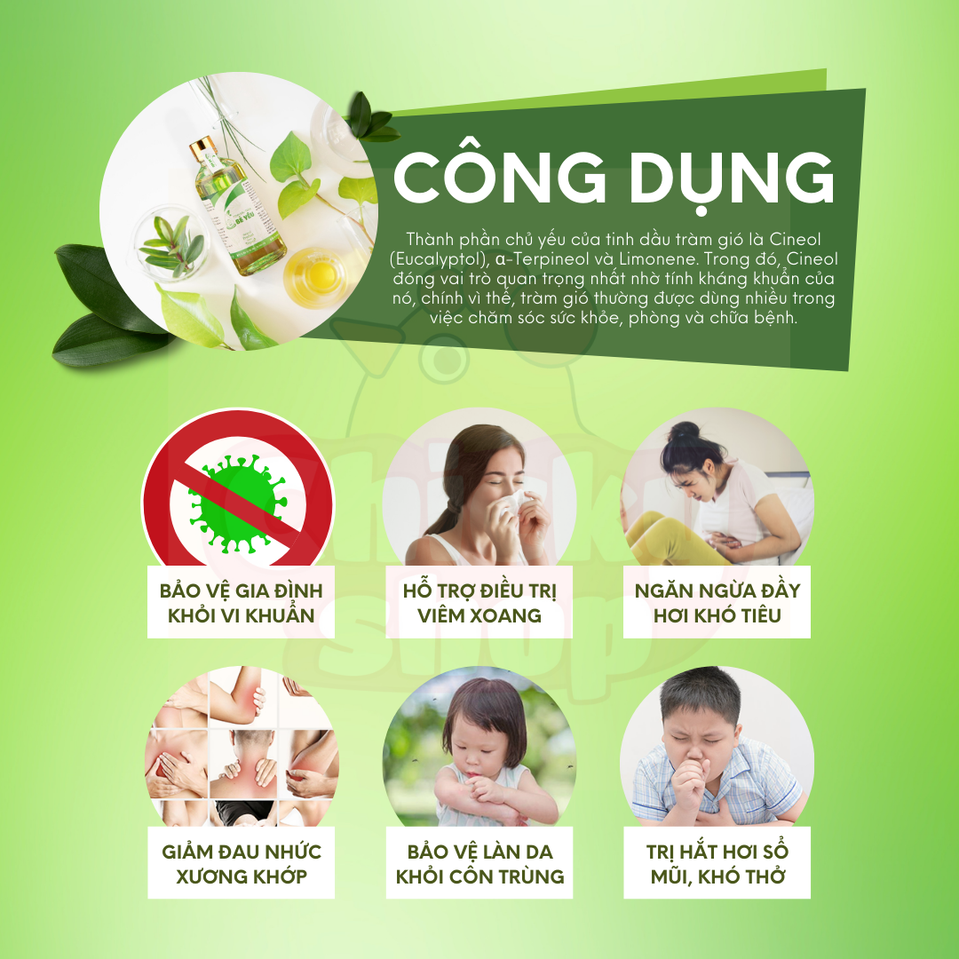 Tinh dầu tràm gió nguyên chất Bé Yêu 100ml