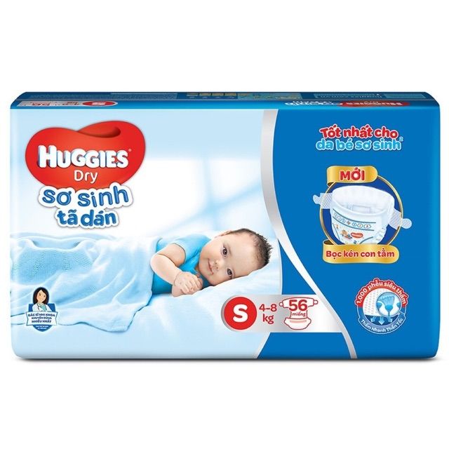 Tã dán sơ sinh Huggies S56