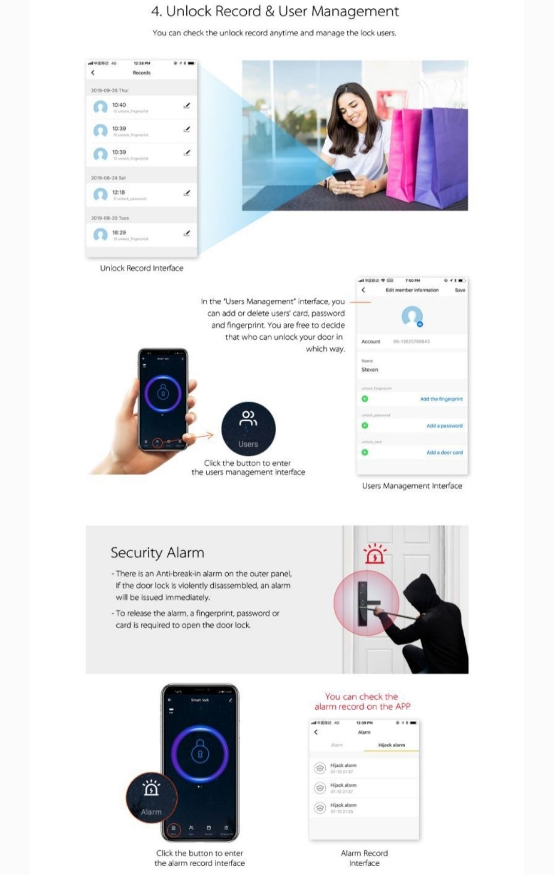 [Trả góp 0%]Khoá vân tay Tuya - Smart Life