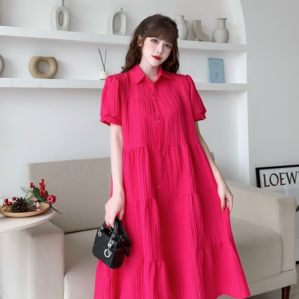 ĐẦM BẦU -VÁY BẦU CÔNG SỞ THẮT NƠ EO XINH XẮN