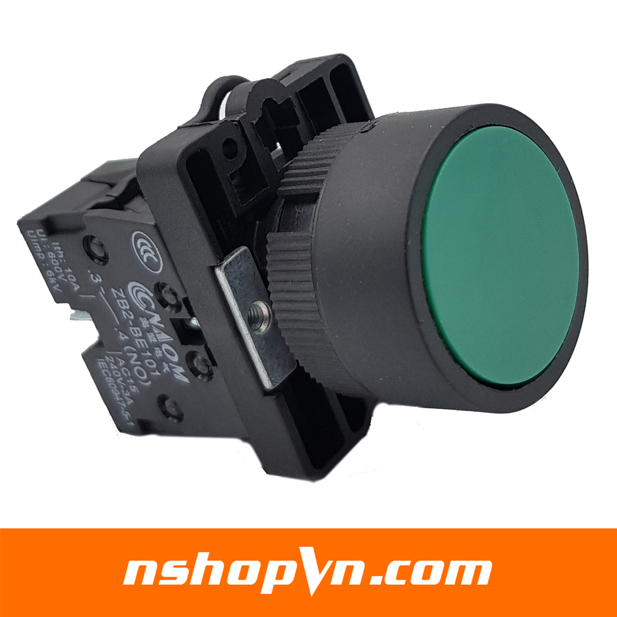 Nút nhấn xb2-ea31 zb2-be101 thường mở màu xanh