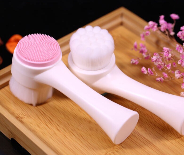 [HCM]CỌ RỬA MẶT MASSAGE 2 ĐẦU 3D SILICON MỀM MẠI HÀN QUỐC - CỌ RỬA MẶT 2 ĐẦU CẦM TAY VỚI THIẾT KẾ LÔNG MỀM MƯỢT KO GÂY ĐAU KHI SỬ DỤNG
