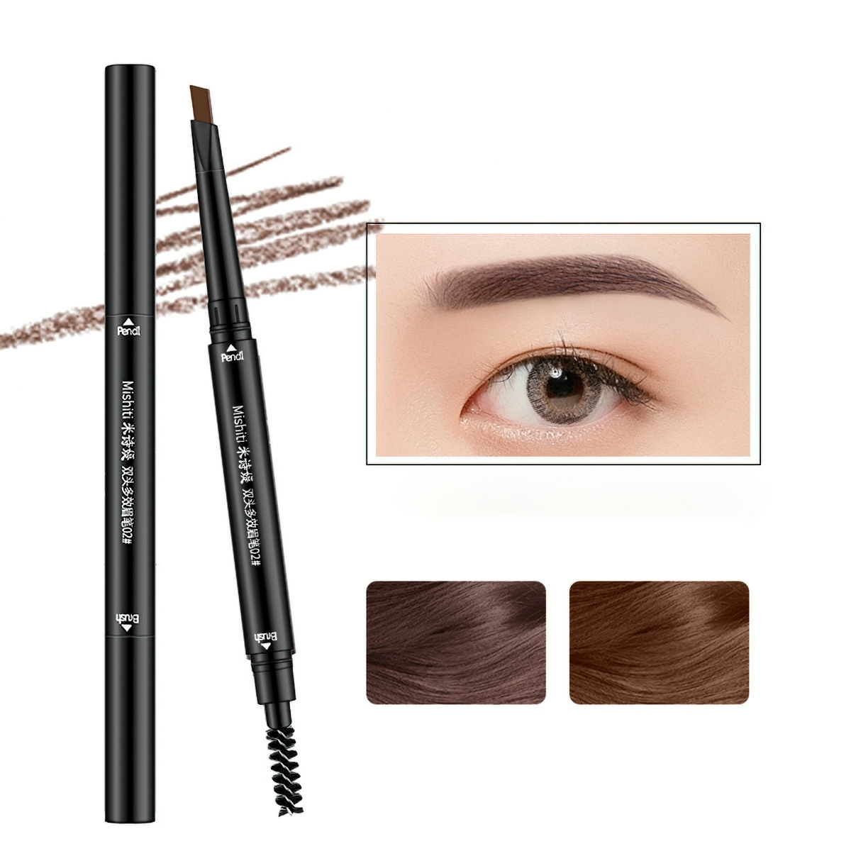 Eyebrow pencil 2 Heads for eyebrow makeup