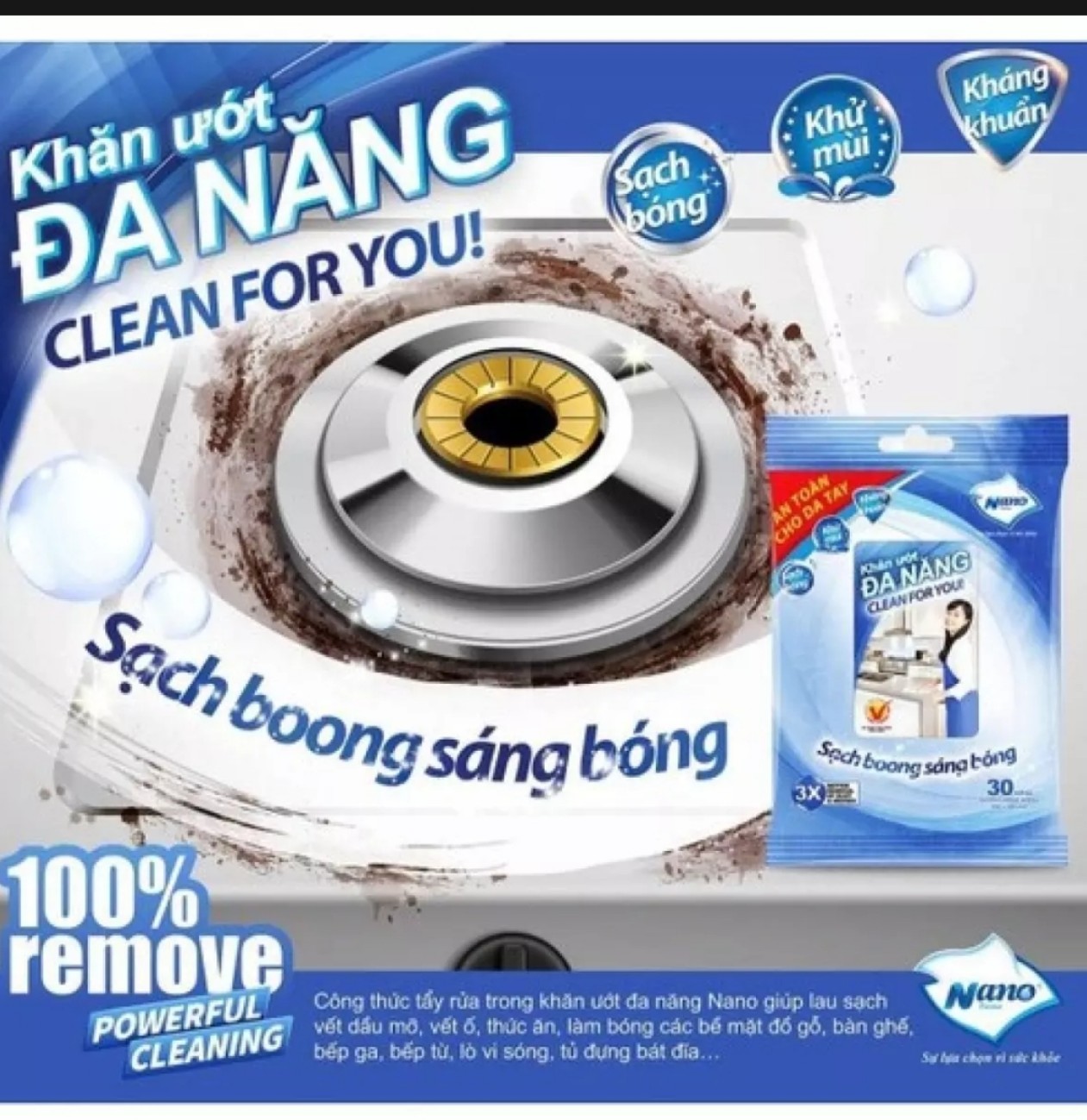 (HCM) KHĂN ƯỚT ĐA NĂNG 30 TỜ